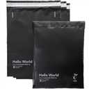 Eco Mailers by Ellspo Eco | 10x13 inch Certified Compostable Poly Shipping Bags, Pack of 50, Modern Matte Black Color, Sustainable Packaging Supplies