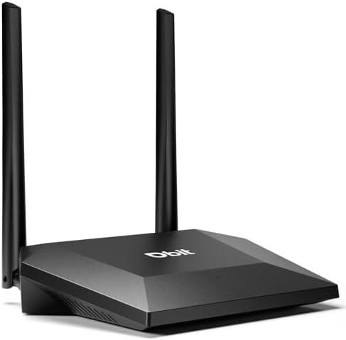 Dbit N300 Easy Setup Wireless Wi-Fi Router Smart Home Internet Router - 2 x High Power Antennas, 4 x Fast Ethernet Ports, Supports Wireless Repeater, WISP Mode (T1 Pro)
