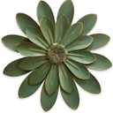 Novbvia Metal Flower Wall Sculpture, 12" Rustic Modern Floral Artwork, Distressed 3D Layered Iron Flower Wall Hanging Accent for Indoor/Outdoor, Kitchen,Living Room Office Garden Decor (Green)