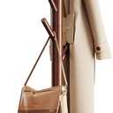 YAMAZAKI Home Freestanding Coat Rack Stand Modern Coat Tree With Wooden Hooks, Standing Coat Hanger For Entryway, Sturdy Weighted Base, Steel, White, Easy Assembly, 70"