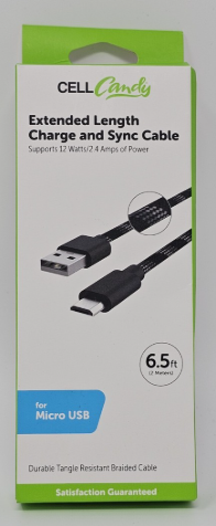 CellCandy Fast Charge and Sync Cable for Micro USB