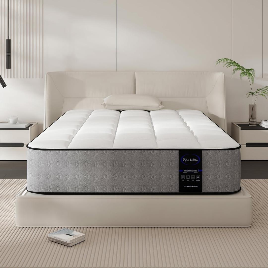 LETMOON Twin Mattress, Medium Hybrid 8 Inch Twin Size Mattress in a Box