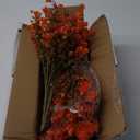 12 Bundles Artificial Fall Flowers for Outdoors, Artificial Plants UV Resistant Fall Fake Mums Plants for Outside Halloween Christmas Porch Decoration ecorations (Fall Red)