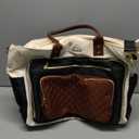 LOVEVOOK Teacher Tote Bag for Women, Laptop Bag Work Bags Computer Bag, Professional Briefcase Business Large Purses Handbag Gifts, Black-Beige-Brown, 17 Inch