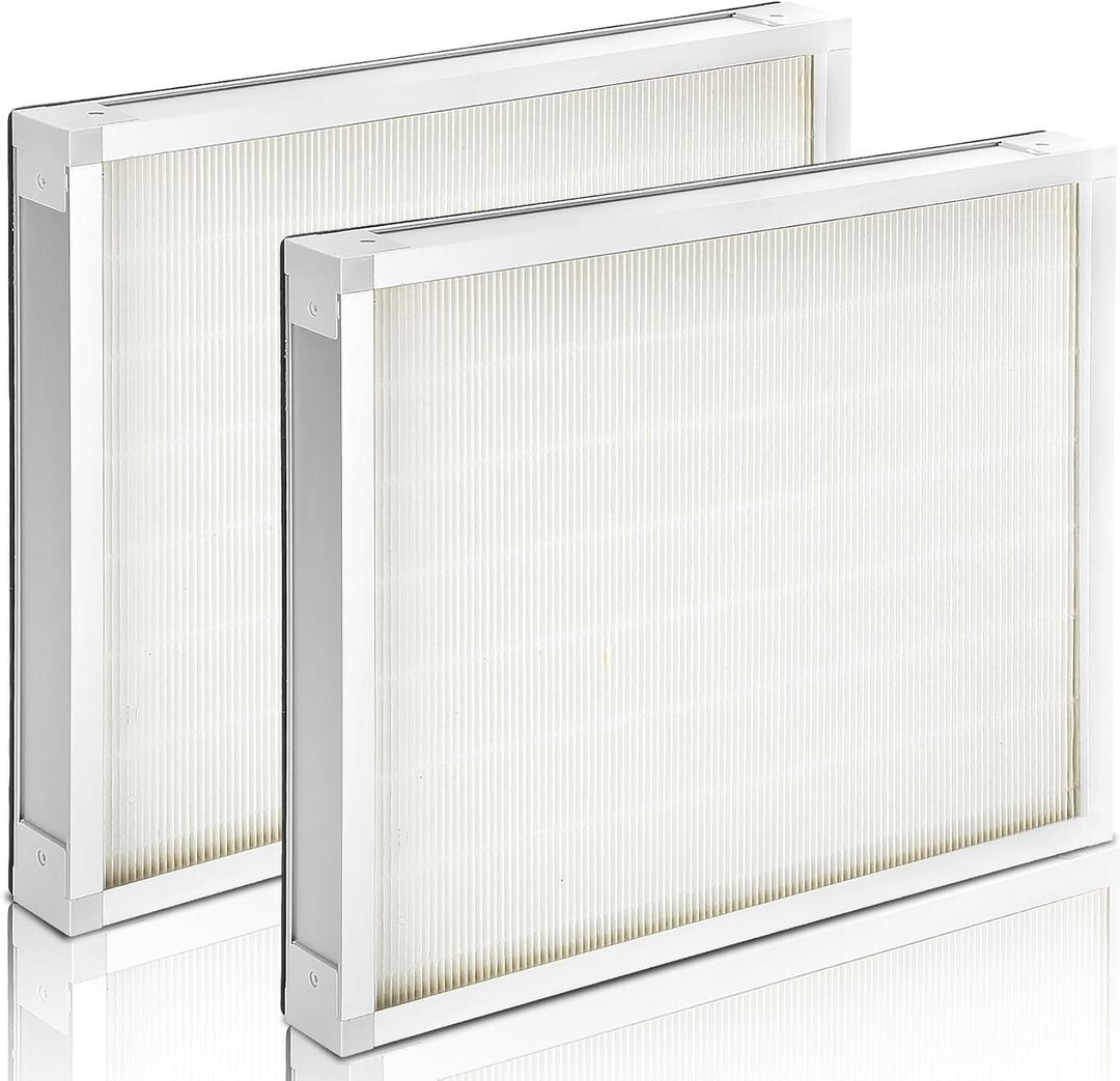 2 Packs F301H HEPA Filter, AS-550 Air Scrubber Stage 2 HEPA 550 Air Filter Compatibile with BlueDri,16 x 19 x 2" Air Shield 550 HEPA Air Scrubber Filter for BlueDri, Dri-Eaz, Phoenix, and Bear