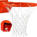 Basketball Rim Replacement, Single-Spring Breakaway Basketball Rim Outdoor Indoor, Universal 18 Inch Heavy Duty Basketball Hoop Rim and Net