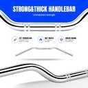 DREAMIZER 1 inch Motorcycle Handlebars, Universal 25mm Handlebars Motorcycle Bars for Bobber Cafe Race Dirt Bike and More