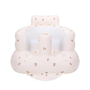 AirSwim Inflatable Baby Chair, Inflatable Baby Seat for Babies 3 Months and Up, Summer Blow Up Chair with Built in Air Pump, Infant Floor Seats for Learning to Sit, Palying, Camping, Tulip