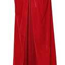 Hooded Cloak Long Velvet Cape for Christmas Halloween Cloak Costumes Hooded Cape Masquerade Dress Up Size XL