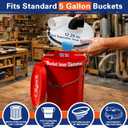 Dust Separator - High-Efficiency Cyclone Dust Separator, Low-Profile Dust Separator for Standard 5 Gallon Buckets, Wet & Dry Debris, Includes 90 Elbows & 2-1/2 Hose