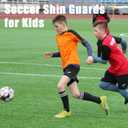 Soccer Shin Guards for Kids Adults, Toddler Shin Pads Set with Sleeves and Long Soccer Socks for Age 2-16 Boys & Girls, Youth &Men, Lightweight Soccer Equipment (M(Kids, 5-8 years, Black)