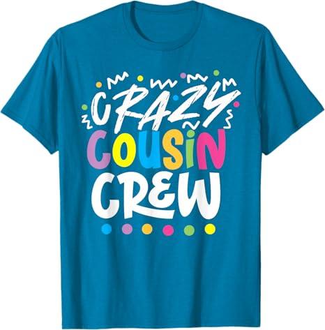 The Crazy Cousin Crew Unisex-Kids T-Shirt, Black, Small, Short Sleeve Small