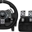 Logitech G920 Driving Force Racing Wheel and Floor Pedals, Real Force Feedback, Stainless Steel Paddle Shifters, Leather Steering Wheel Cover for Xbox Series X|S, Xbox One, PC, Mac - Black