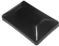 (24-Pack) Fence Post Caps - Protect Wooden Fence Poles Outdoor in Low Profile Made in USA (4x6 inch, Black, 24)