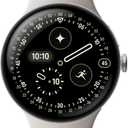 Google Pixel Watch 4 (45mm) - Android Smartwatch with Heart Rate and Sleep Tracking - 40-Hour Battery - Fitness Tracking - Google AI - Polished Silver Aluminum Case - Porcelain Active Band - Wi-Fi