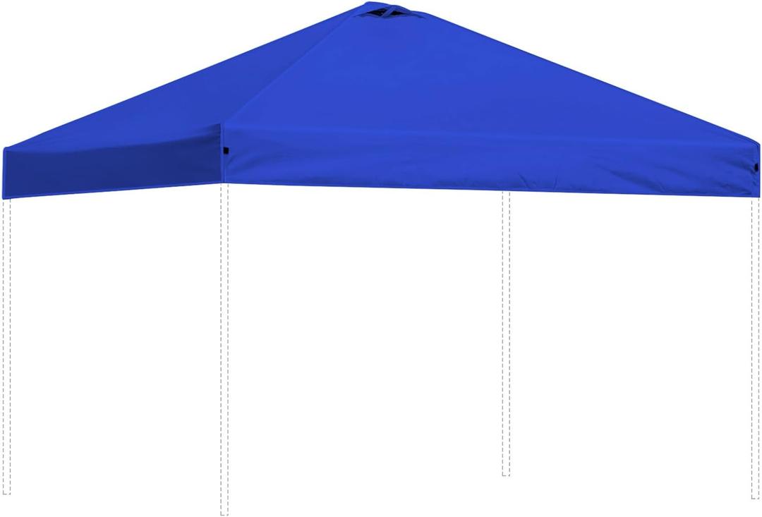 Canopy Replacement Top Outdoor for 10x10 Pop up Tent only Silver Coated Cover with Ropes, Royal Blue