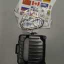 KOREDA Compatible with AirPods 4 Case Cover, Funny Suitcase Design Case for Airpods 4th Generation 2024, Cute Fashion Protective Hard Case with Cleaner Kit & Keychain (Black)