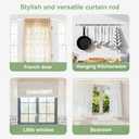 TKZTKZ Sturdy Durable Curtain Rod:White Curtain Rods for Windows 18-60 Inch,Adjustable Heavy Duty Curtains Rod for Bedroom/Kitchen/Dorm/Apartment/Door,Small Modern Decorative Drapery Rods (All-Metal)
