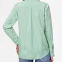siliteelon Button Down Shirts for Women Oxford Shirt Long Sleeve Classic Wrinkle Free Business Dress Shirts Work Office (Green, XXL)