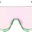 AMBEYE Sports Sunglasses Half Frame UV400 REVO Mirror Lens, Ultra-Light TR90 Full Frame, Adjustable Nose Pads, Anti-Slip Arms  Cycling Running Hiking Triathlon Green