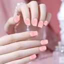 10 x Semi Cured Gel Nail Strips|Works with Any UV/LED Lamps|20 Pcs Gel Nail Stickers|Long-Lasting Two Weeks and Easy to Apply & Remove|Pink Gradient