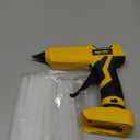 100W Cordless Hot Glue Gun Compatible with Dewalt 20V 60V Battery (Tool Only) High Temp Electric Power Glue Gun with 20PCS Full Size Glue Sticks for Arts Crafts DIY Festival Decor School Home Repair (Yellow & Black)