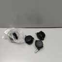 Letrushare 4 Pcs 1.5 Inch Swivel Caster Wheels Circlip Stem M8x20mm Lockable Brake 360 Degree Rotatable Rollers Small Black Nylon Castor Replacement for Furniture Table Desk Chair Stool Shelf Cabinet