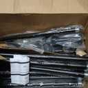 240 Inch (20 Ft) Extra Long Curtain Rod, 1 Inch Heavy Duty Drapery Rods - Industrial Seamless Joints & 5 Hidden Screw Adjustable Brackets, for Sliding Doors Outdoors Patio, Black