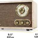 Victrola Willow  Retro Wood Bluetooth Radio with Built-in Speakers: Elegant & Vintage Design, Rotary AM/FM Tuning Dial, Bass & Treble Control, Wireless Streaming (Espresso)