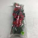 Hotop 6 Pcs Christmas Artificial Poinsettias Florals 19.6 Inch Large Christmas Poinsettia Decorations Red Green Christmas Flower Picks Stem for Christmas Tree Ornament Wreath DIY Xmas Party Decor