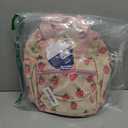 Itzy Ritzy Toddler Backpack - Daycare Bag - Features Adjustable Shoulder Straps, 2 Side Pockets & Spacious Interior with Wipeable Fabric Lining & Name Label, Strawberry Backpack (Small)