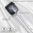 fastgo Silver Beaded Bracelet Band Compatible with Apple Watch Bands 44mm/45mm/42mm/49mm Women, Natural Pearl Beaded Elastic Stackable Strap for Iwatch Bands(Silver)