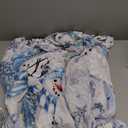 Horaldaily 4PCS Christmas Dining Chair Covers, Blue Snowman Stretch Removable Washable Slipcover Chair Protector for Dining Room Home Decor , 4 Pillow Case, Size 18"D x 18"W x 23"H