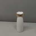 White Ceramic Vase-Flower Vase Dried Flower Vase for Modern Home Decor, Fit for Foyer Living Room Fireplace Bedroom Kitchen,Decent Gift, 8.27" H