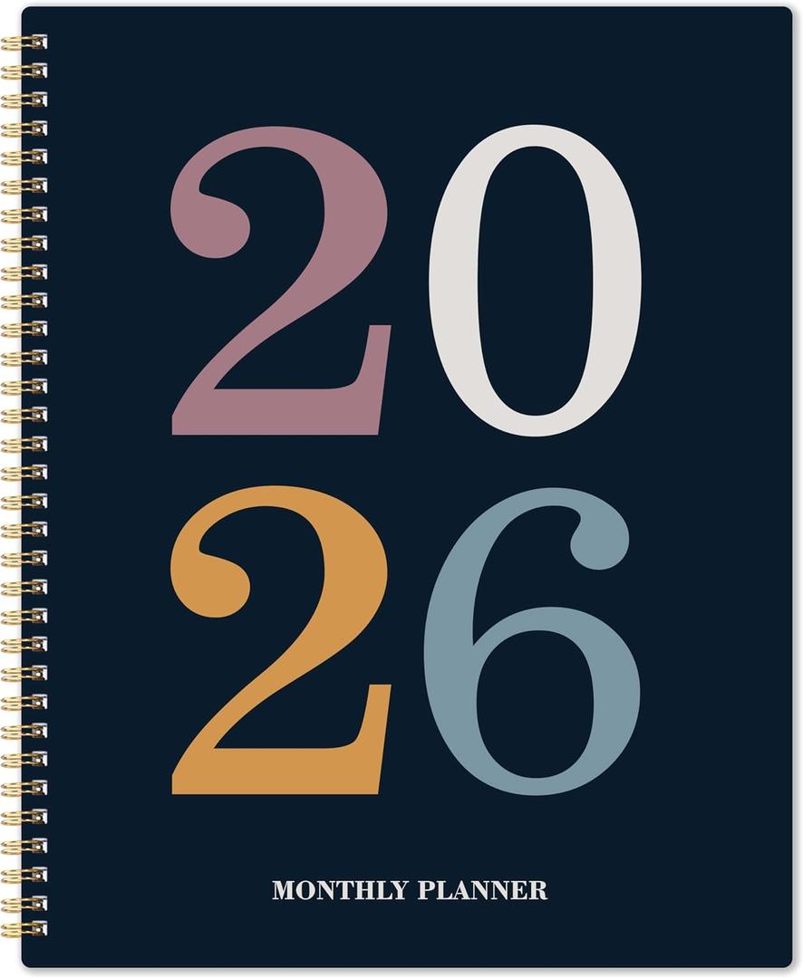 2026 Monthly Planner - 2026 Planner from January 2026 - Deccember 2026, Monthly Planners 8.5''x11'', 12 Months with Tabs, Large Daily Blocks, Double Inner Pocket
