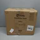 Sekey Stadium Seats with Back Support 2pcs Padded Portable Bleacher Seat with Handle Shoulder Strap - Wide Bleacher Chair with Back and Cushion for Sports & Outdoor Events Black