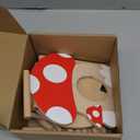 Hamster Mini House, Mushroom-Shaped Wood Hide Home for Dwarf Hamsters, Rat, Gerbils, Syrian, Mice, Small Animals Hideout Habitat Hut, Wooden Hamster Hideaway Toys, Indoor Cave Cage Accessories