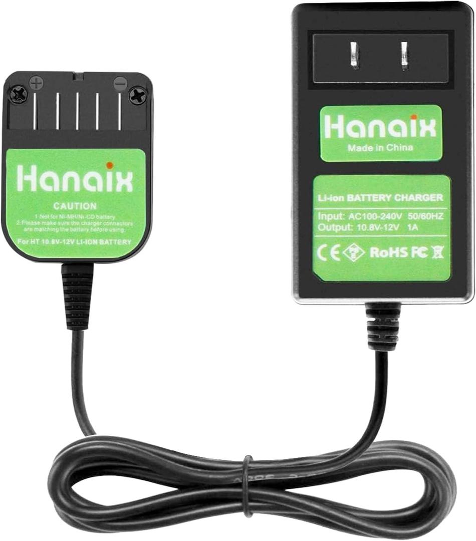 10.8V-12V Li-ion Battery Charger Compatible with Hitachi BCL1015 BCL1015S 329369 329370 329371 329389 331065 HXP 10.8v Portable Charger