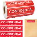 600 PCS Top Secret Confidential Stickers 4 x 1 Inch File Handling Instructions Labels Self-Adhesive Roll up Confidential Stickers for Office Business Envelopes Mailing Red
