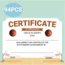2 x 94 Pcs Student of Award Certificates End of School Year Superlatives Certificates Recognition Certificates of Achievement Graduation Birthday Certificates for Teacher Supplies (Basketball)