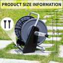 Garden Hose Reel Cart,Hose Holder Up to 50-60 Feet of 5/8" Hose,Wall Mounted Water Hose Reel,Portable Hose Reels for Outside Car Washing, Watering