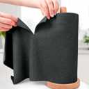 KitchLife Microfiber Cleaning Cloth Roll - Tear-Away Reusable Microfiber Paper Towels, Lint-Free, Washable, 20 Sheets for Kitchen, Car, Dishes, and Sensitive Surfaces (Black)