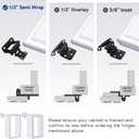 HOSOM 50 Pack 1/2 Inch Overlay Semi Partial Wrap Kitchen Cabinet Door Hinge Matte Black Cabinet Hinges for Kitchen Cabinet Doors Self Closing Cabinet Hinges with Door Bumper