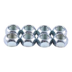 JEENDA 8Pcs Lug Nuts 8 x 5/8" Compatible with 5/8" Stud Trailer axle hub Dually & 17.5 Wheel w/Ring for 8k, 10k, 12k Axles