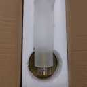 TETOTE Brushed Gold Wall Sconce Modern Bathroom Wall Light Fixtures Farmhouse Wall Lights with Frosted Glass Shade for Mirror Bedroom Living Room