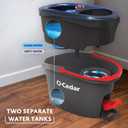 O-Cedar RinseClean Spin Mop & Bucket System + 2 Extra Mop Heads | Clean with Water | Removes 99% of Bacteria