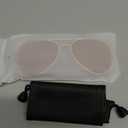 livho Sunglasses for Men Women Aviator Polarized Metal Mirror UV 400 Lens Protection (*Gold Light Pink)