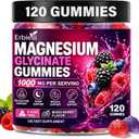 Magnesium Glycinate Gummies 1000mg, Sugar Free, Magnesium Supplements for Men & Women, with L-Theanine, Vitamin D3 B6 & CoQ10 for Sleep, Calm & Relaxation Support, 120 Gummies Mixed Berry