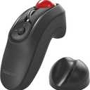 ELECOM Relacon Handheld Trackball Pointer, Ergonomic Thumb Mouse for Right or Left Hand, Bluetooth, 10 Buttons for TV, Presentation, Game, PC & MAC