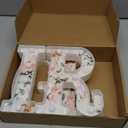 Realspring Girl Letters Sign Baby Marquee Light up Letters LED Flower Baby Shower Table Centerpieces Decor for Gender Reveal Birthday Party, 8.26''(Pink,Rose)